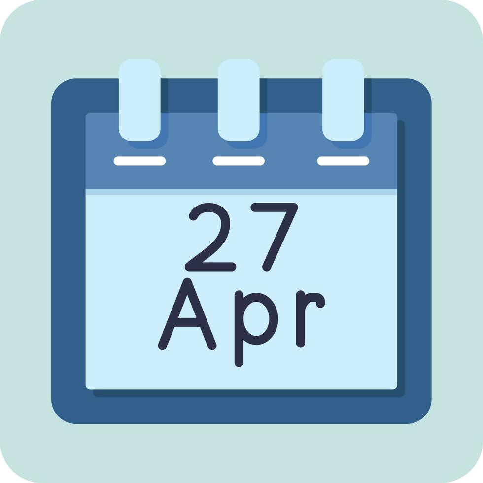 April 27 Vector Icon