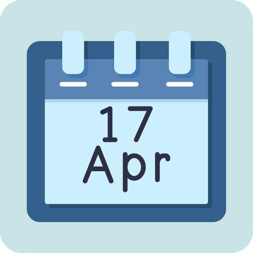 April 17 Vector Icon