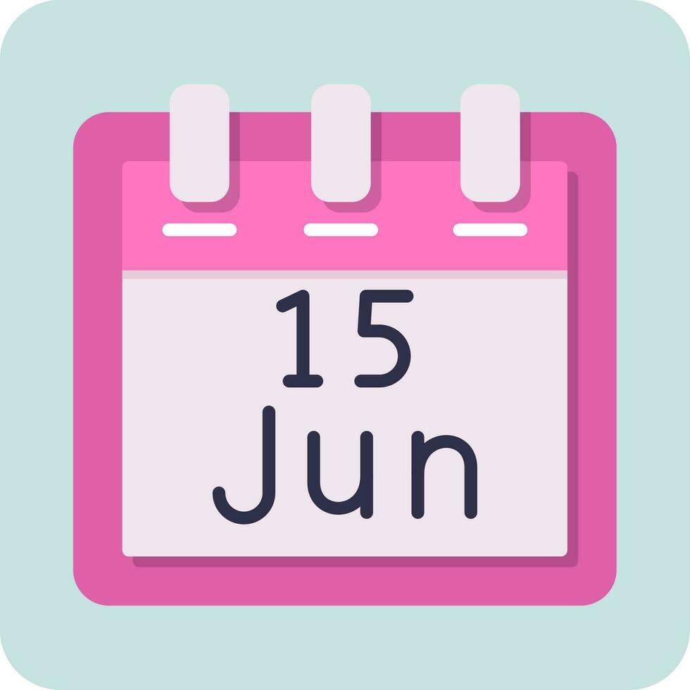 June 15 Vector Icon