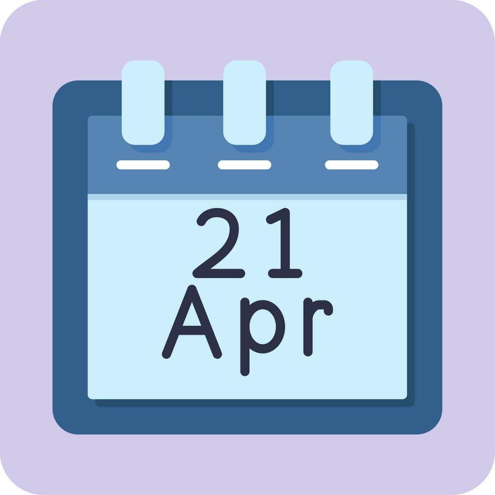 April  21 Vector Icon