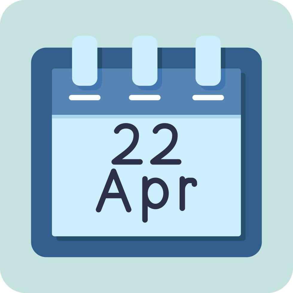 April 22 Vector Icon