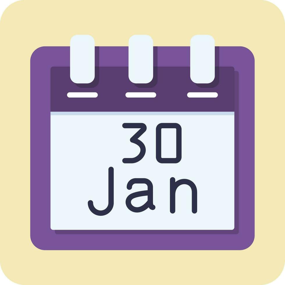 January 30 Vector Icon