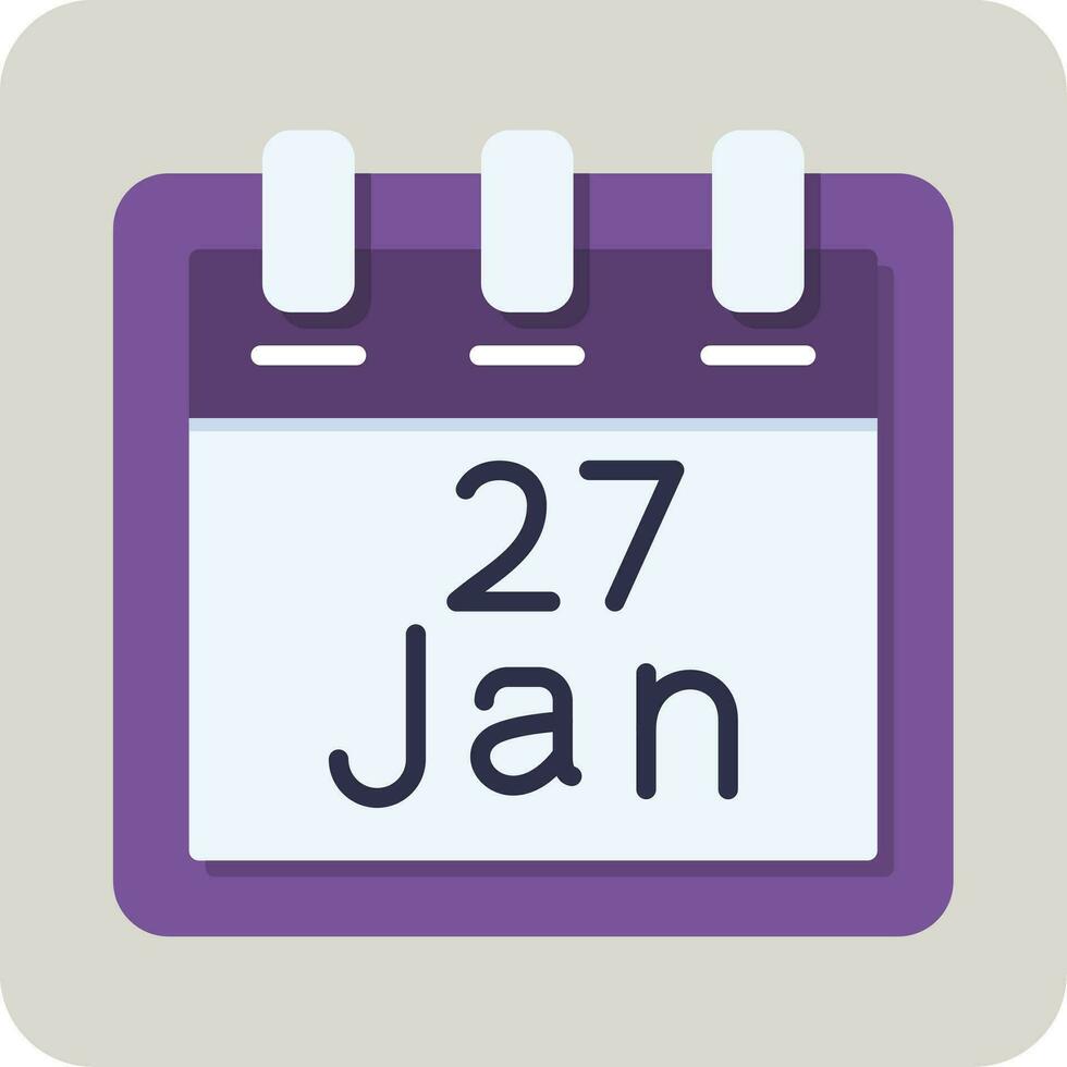 January 27 Vector Icon