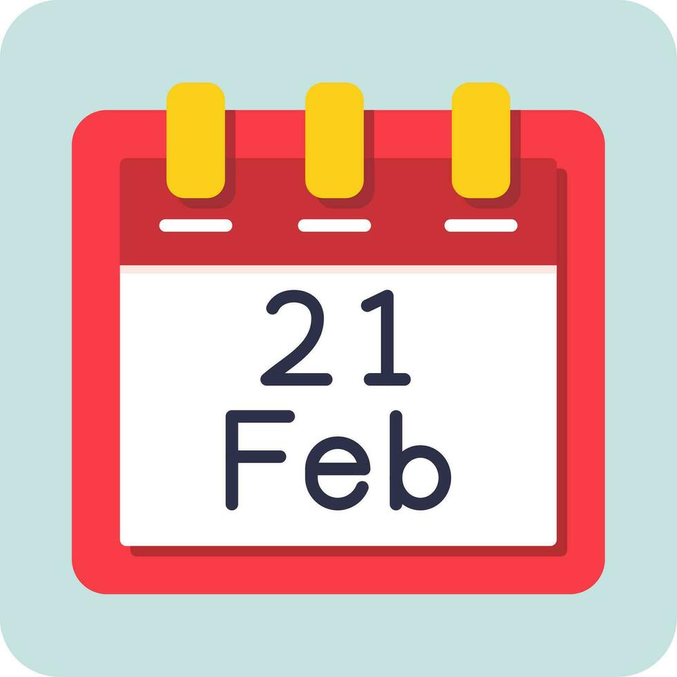 February 21 Vector Icon