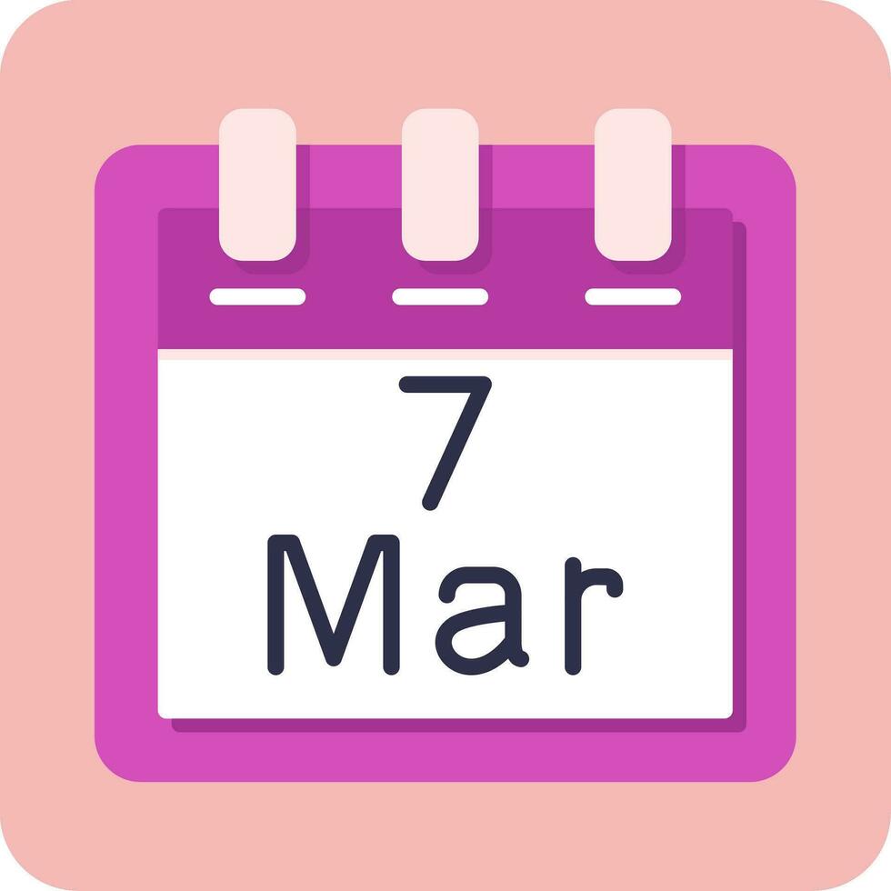 March 7 Vector Icon