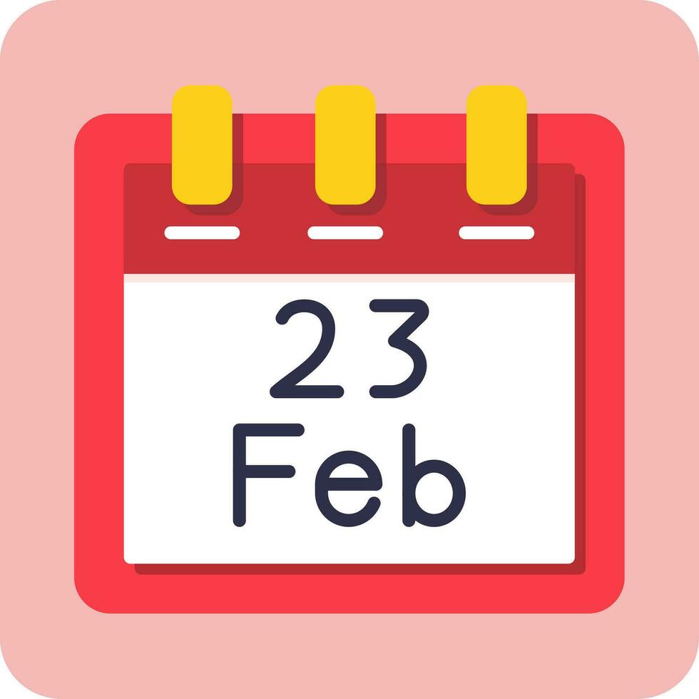 February 23 Vector Icon