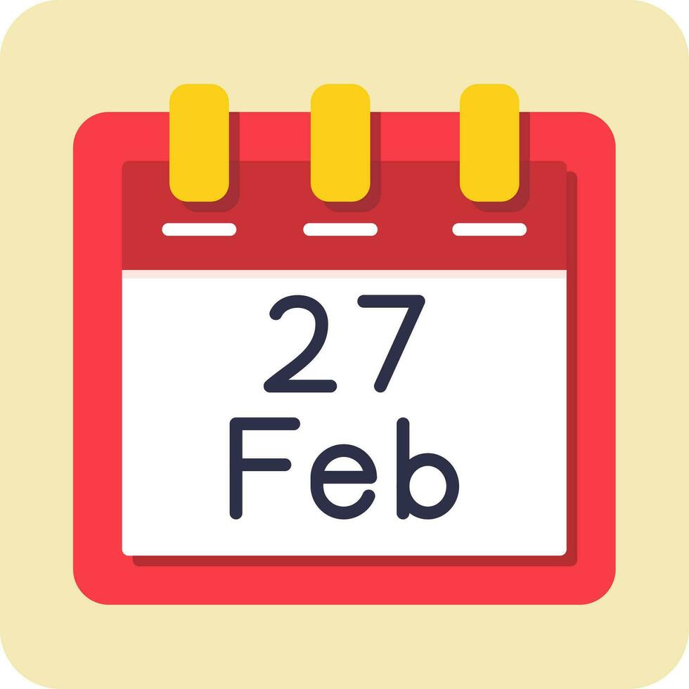 February 27 Vector Icon