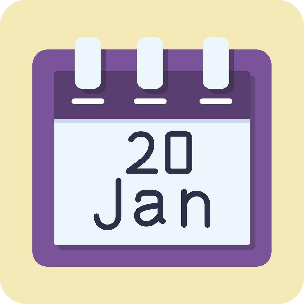 January 20 Vector Icon