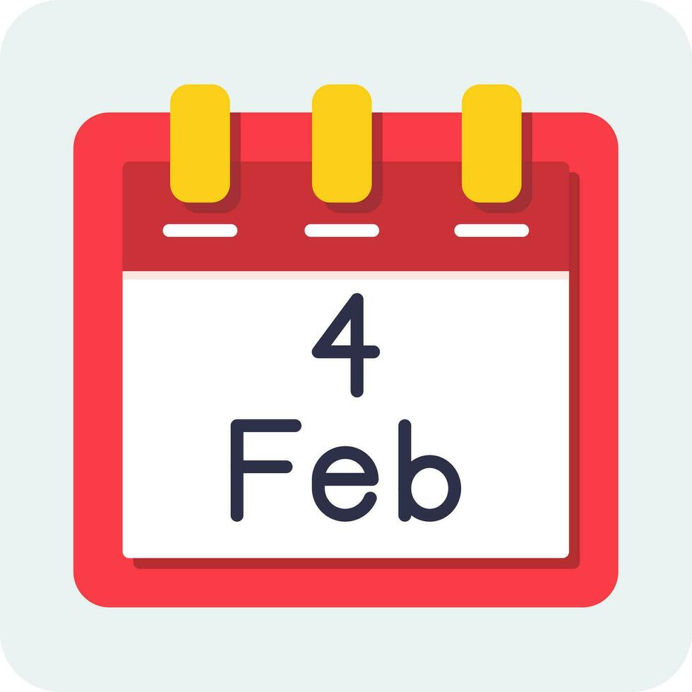 February 4 Vector Icon