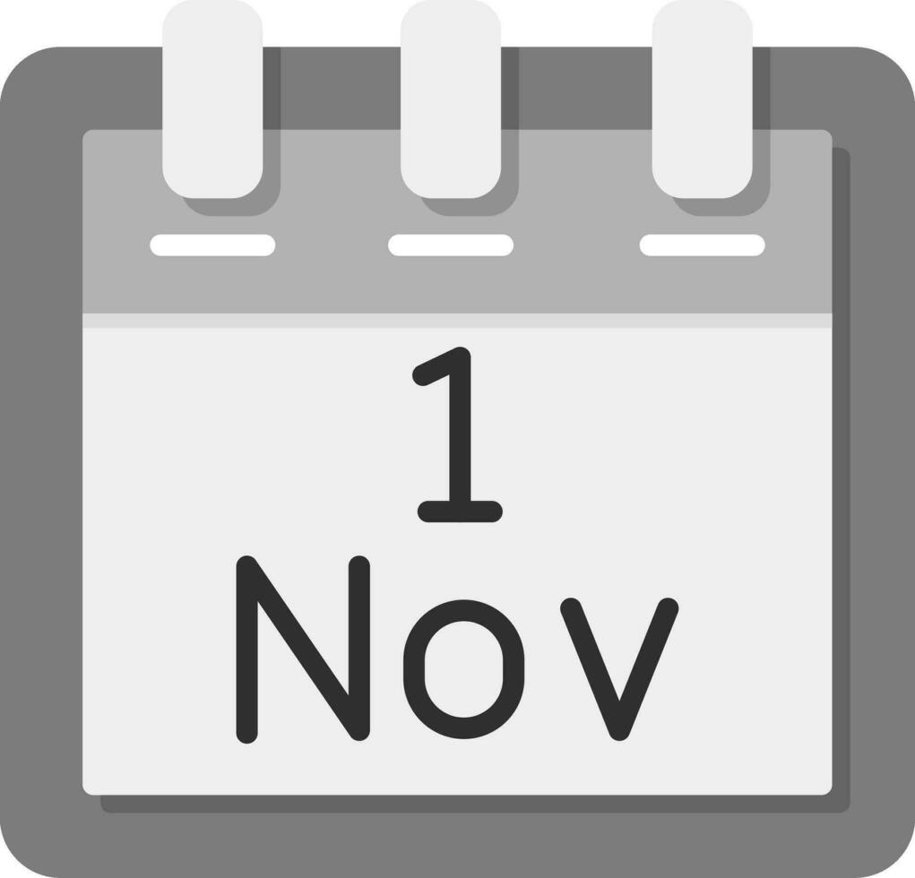 November 1 Vector Icon