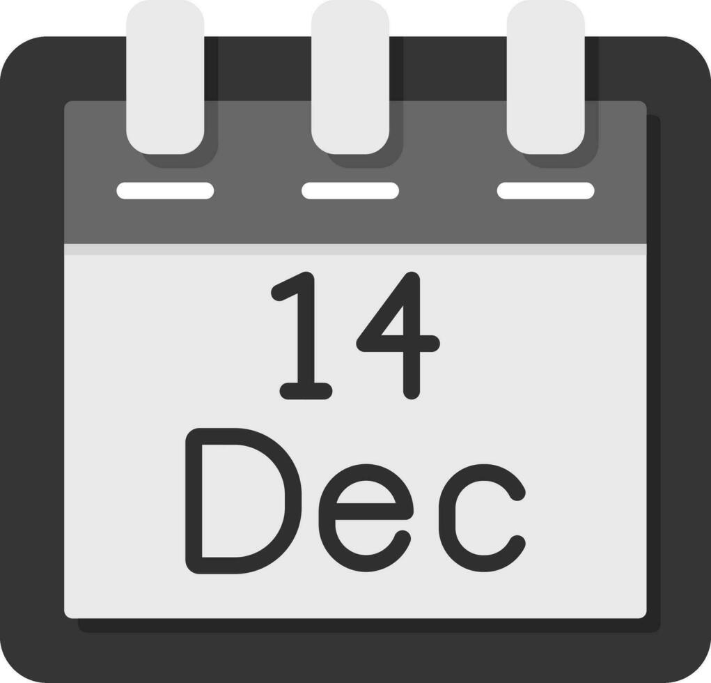 December 14 Vector Icon