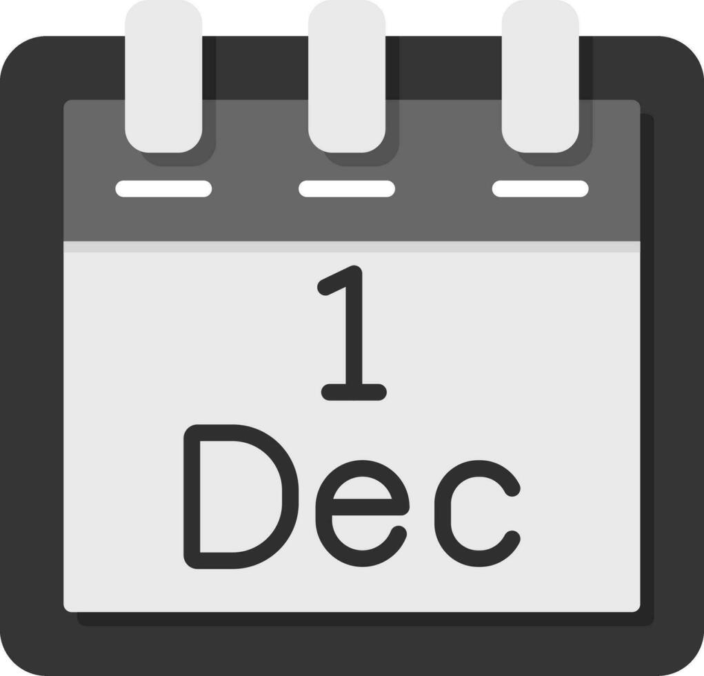 December 1 Vector Icon