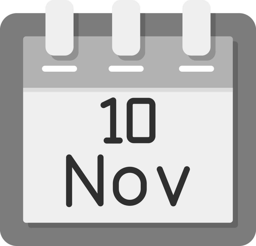 noviembre 10 vector icono