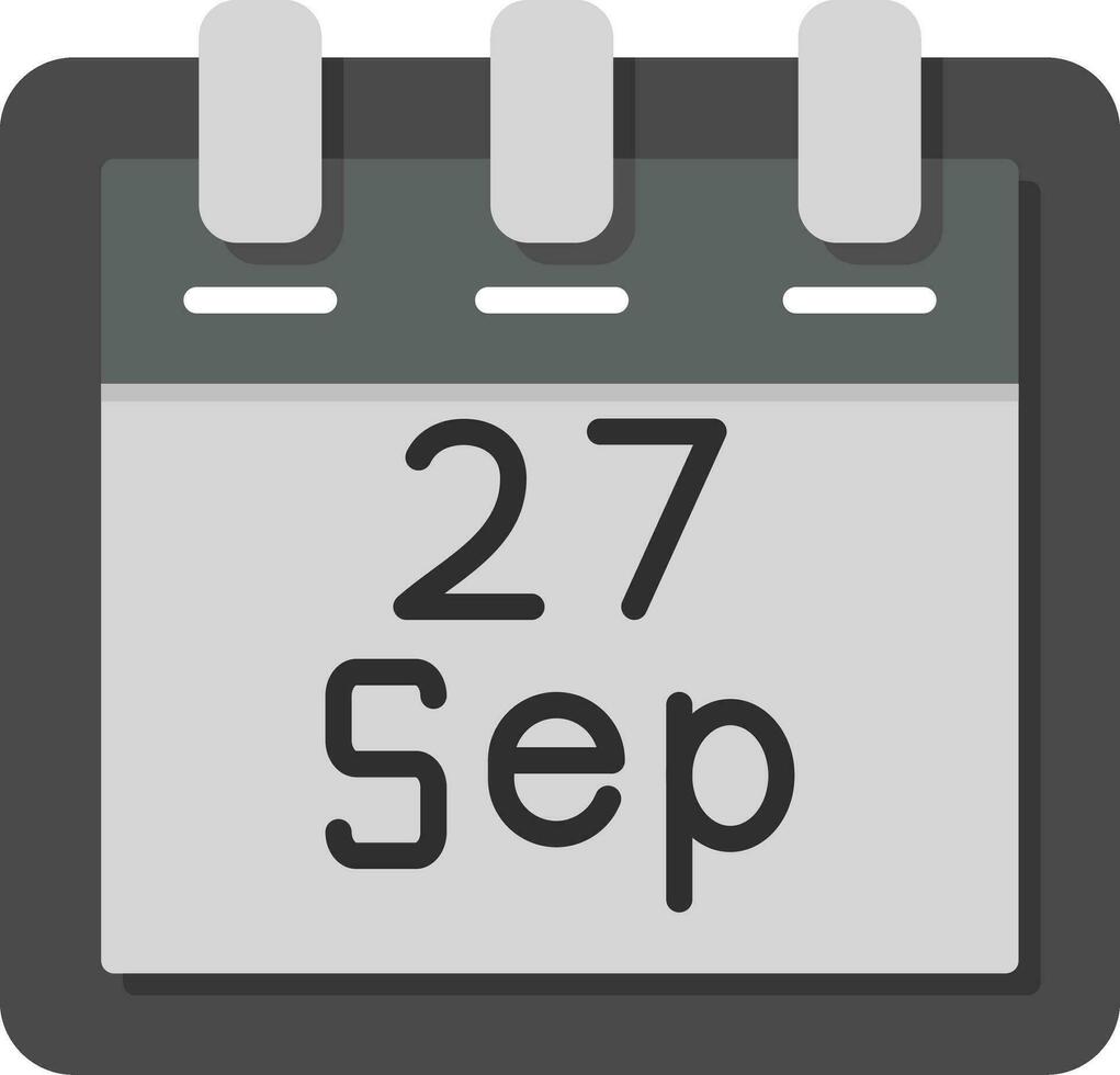 September 27 Vector Icon