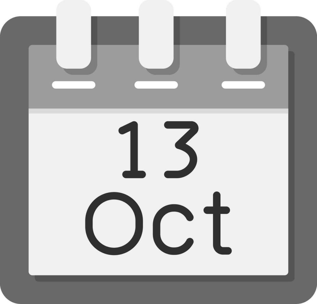 October 13 Vector Icon