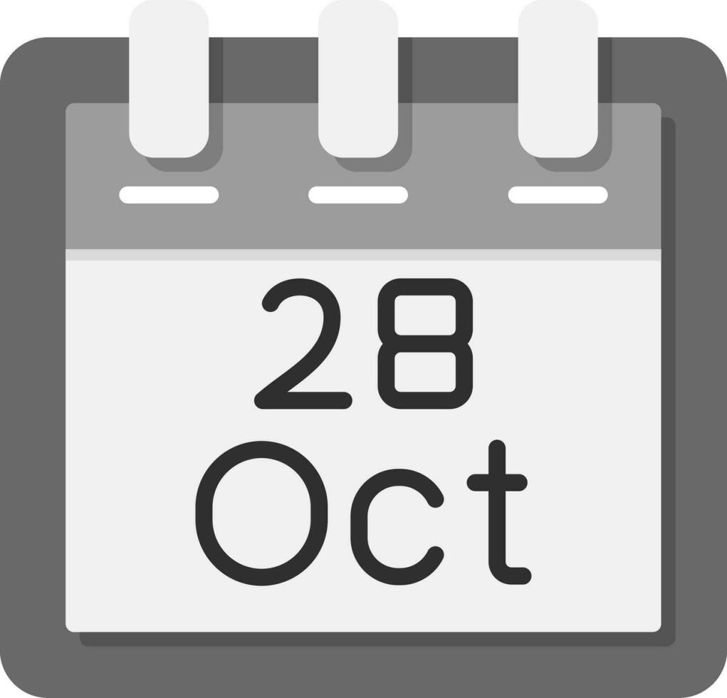October 28 Vector Icon