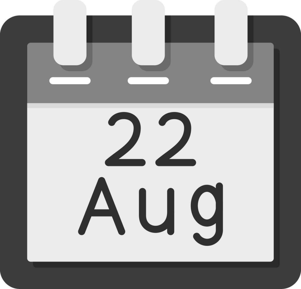 August 22 Vector Icon