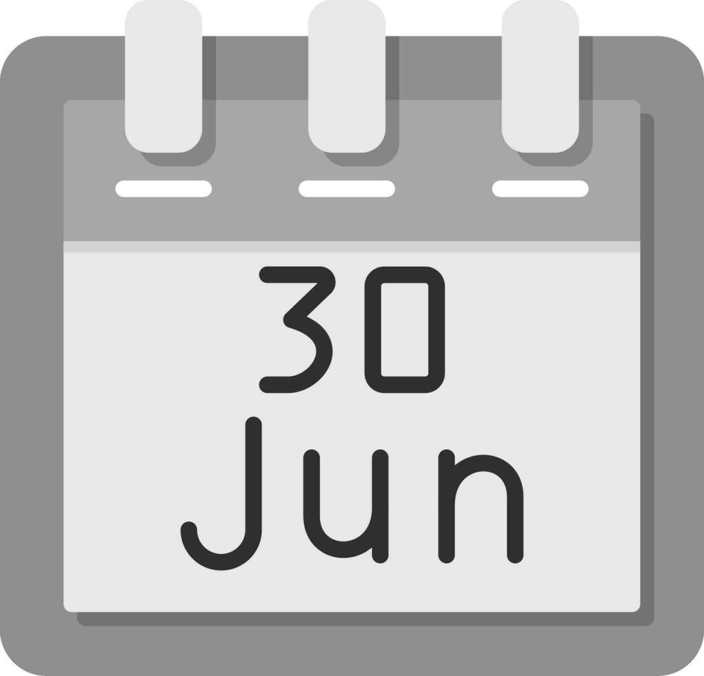 junio 30 vector icono