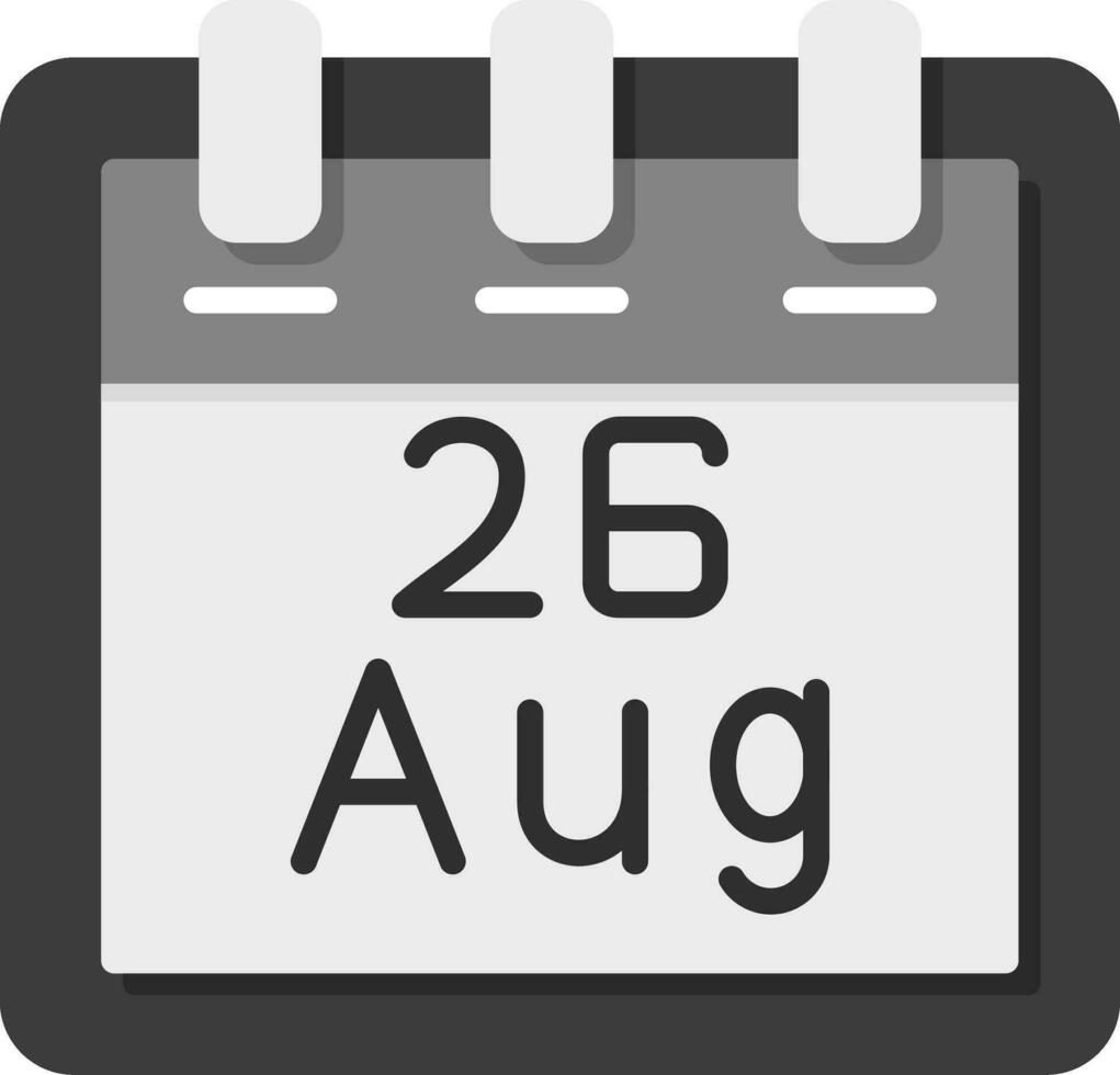 August 26 Vector Icon