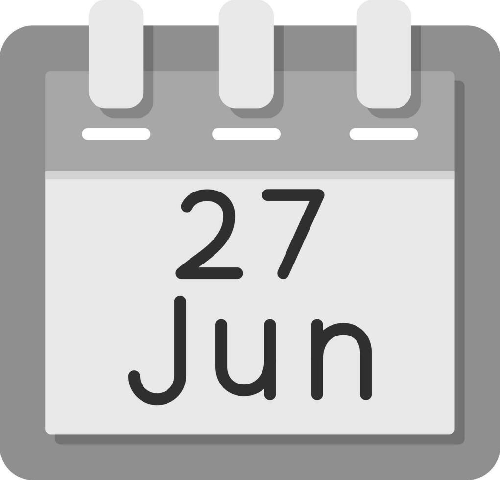 June 27 Vector Icon