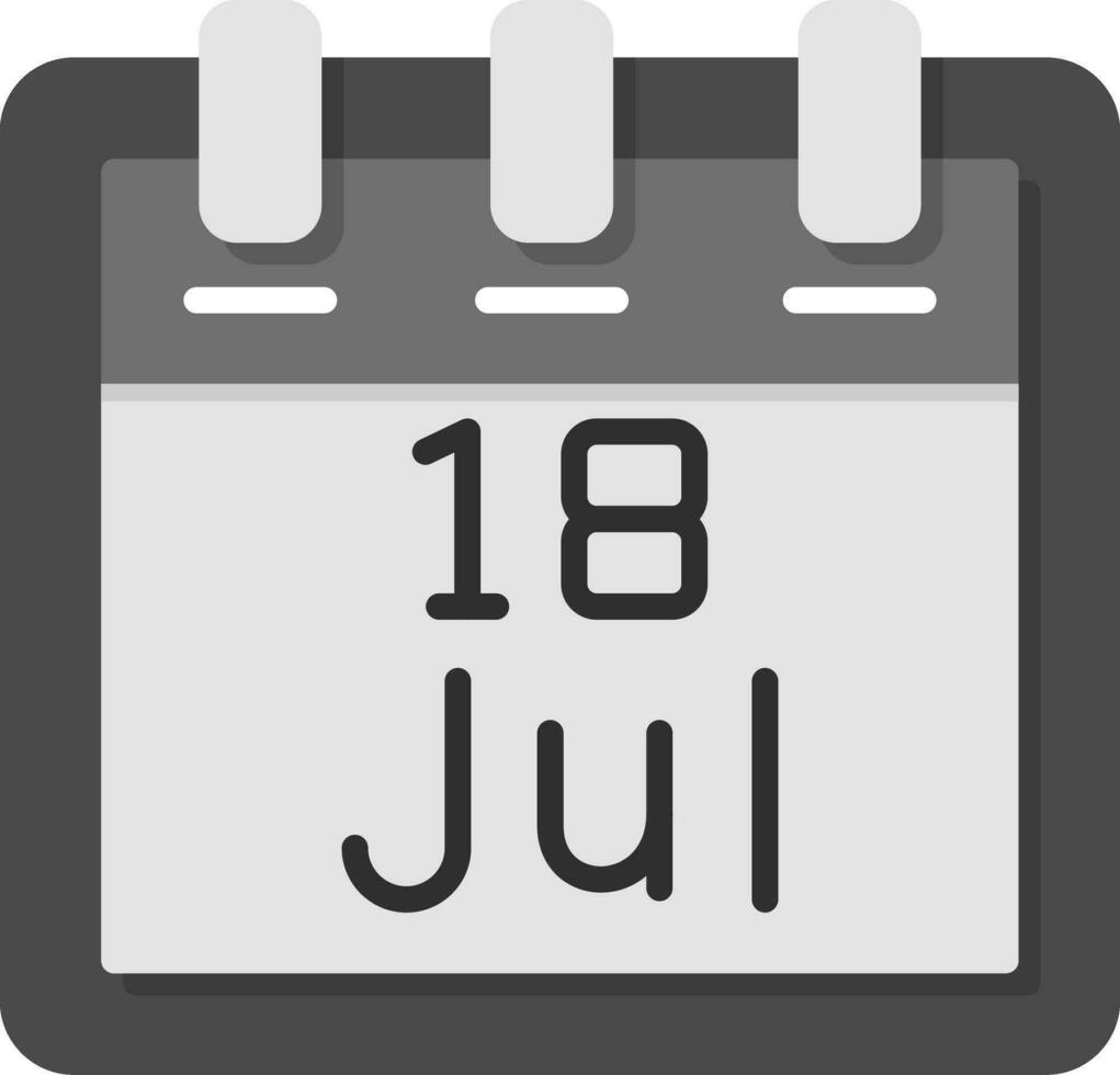 julio 18 vector icono