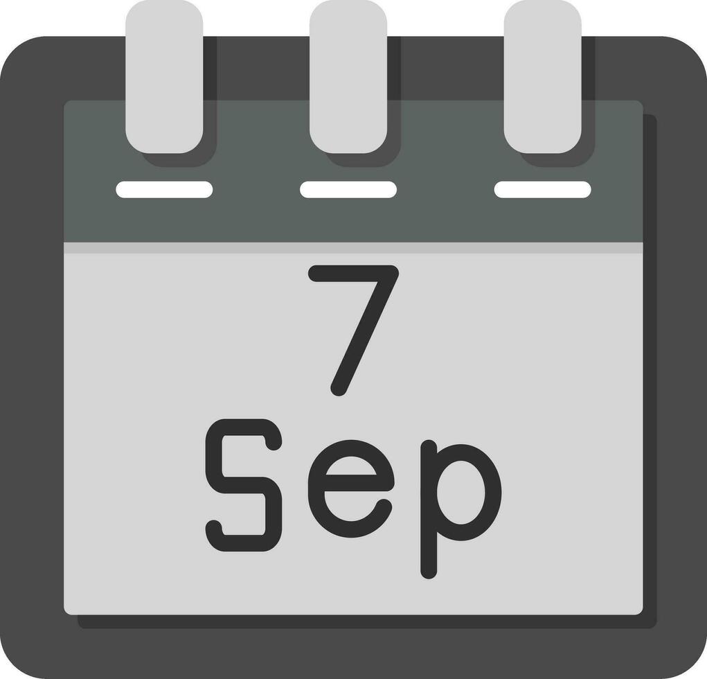 septiembre 7 7 vector icono