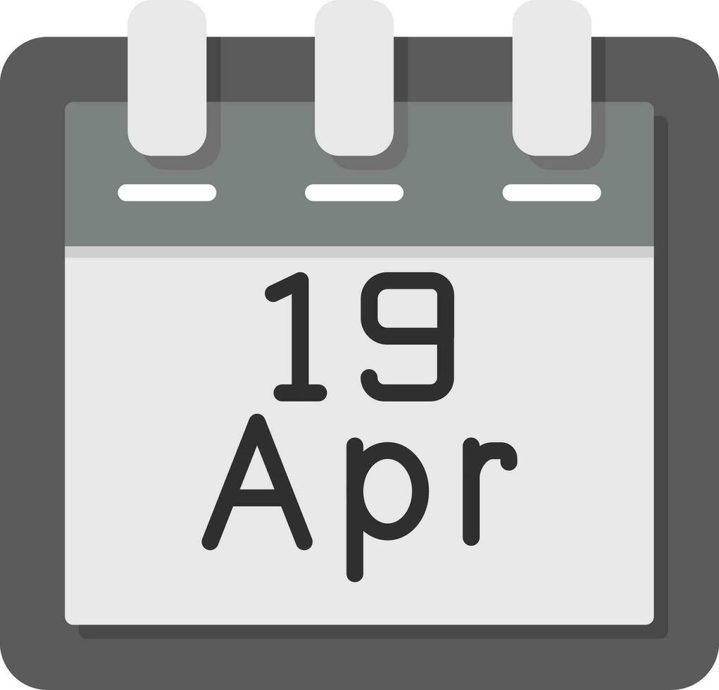 April 19 Vector Icon