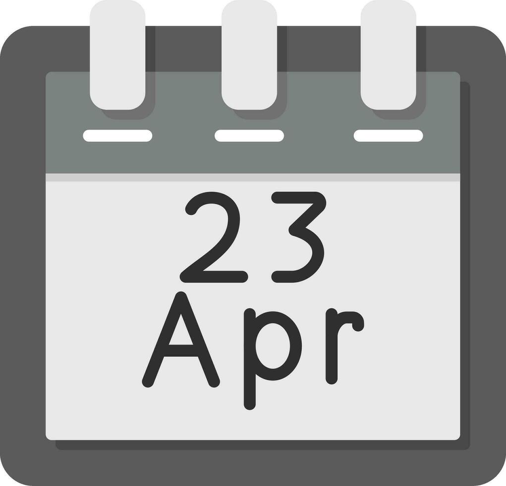 April 23 Vector Icon