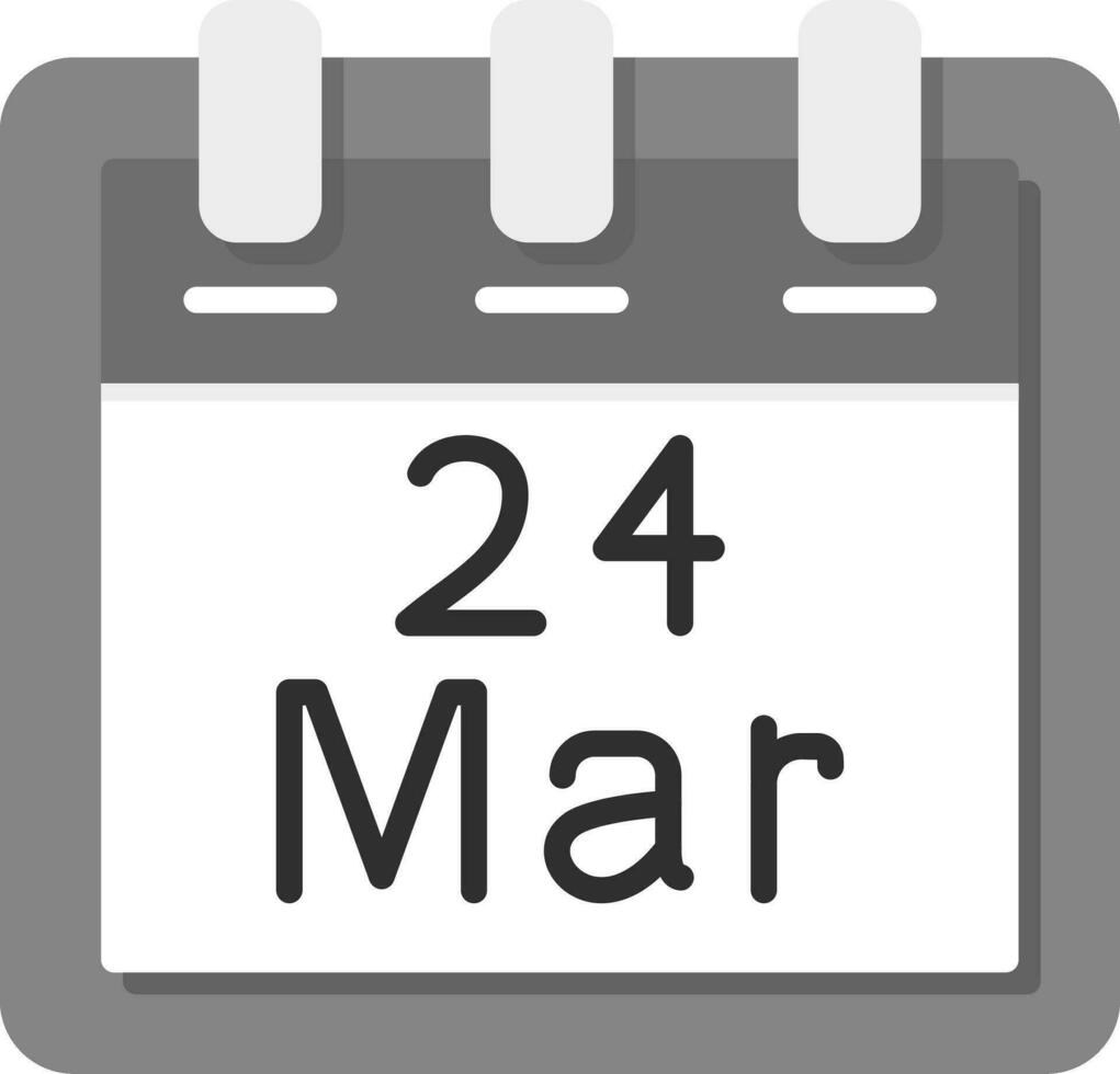 marzo 24 vector icono