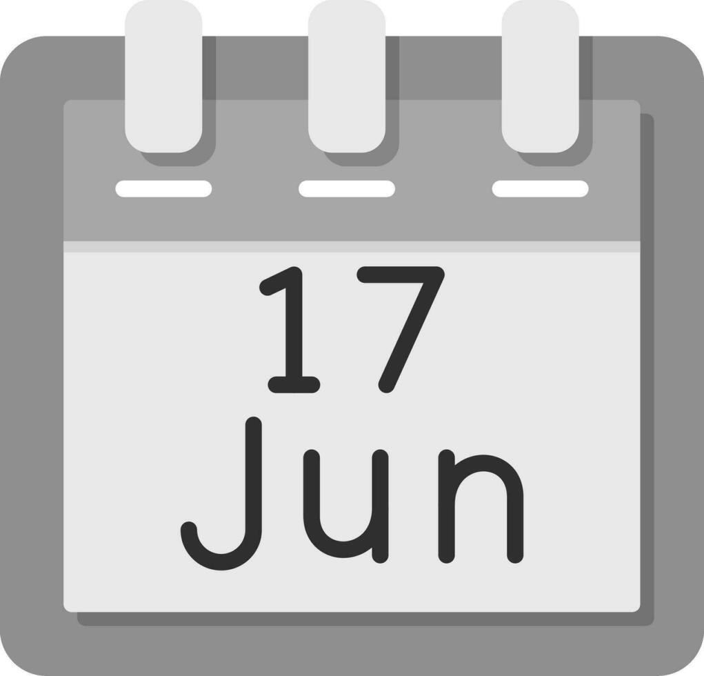 junio 17 vector icono