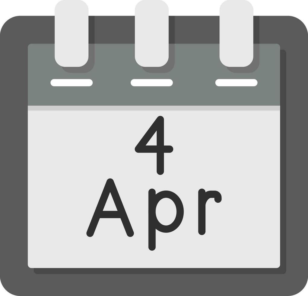 April 4 Vector Icon