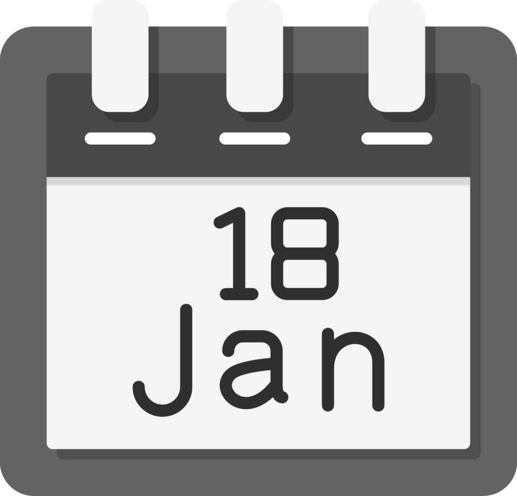 January 18 Vector Icon