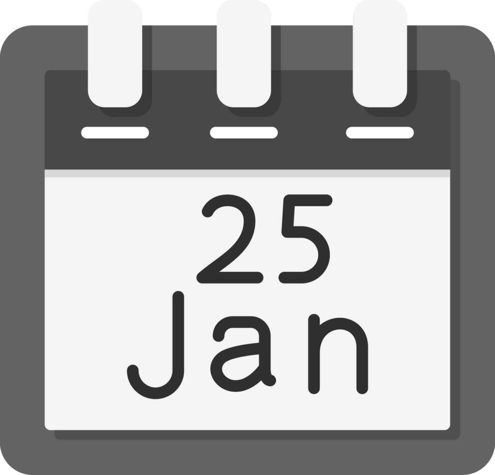 January 25 Vector Icon