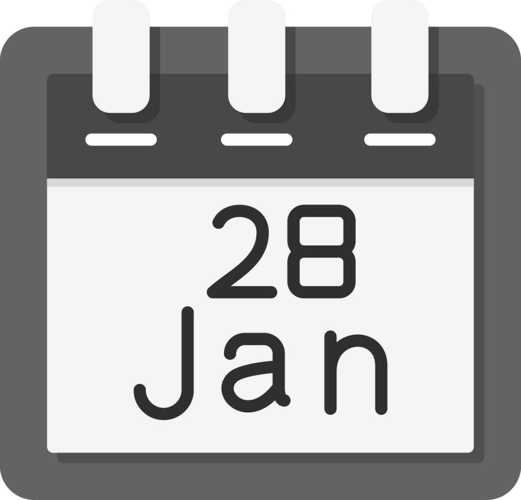 January 28 Vector Icon