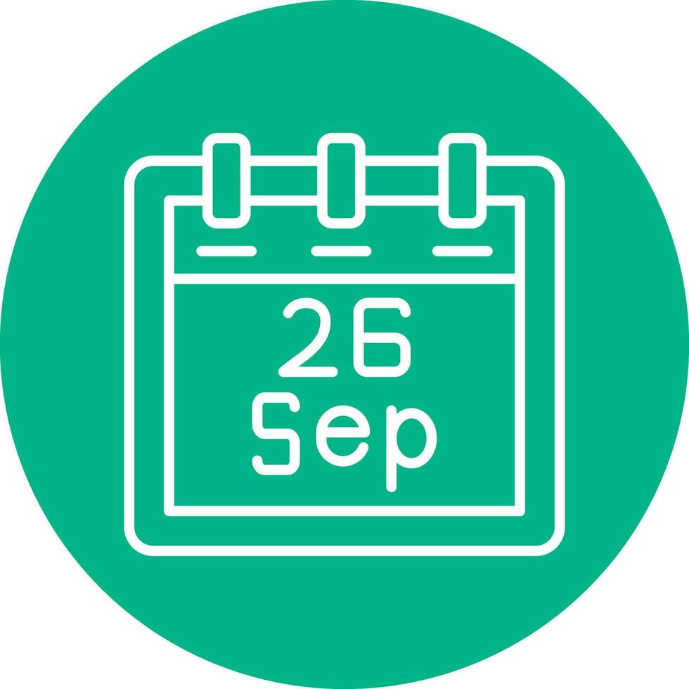 September 26 Vector Icon