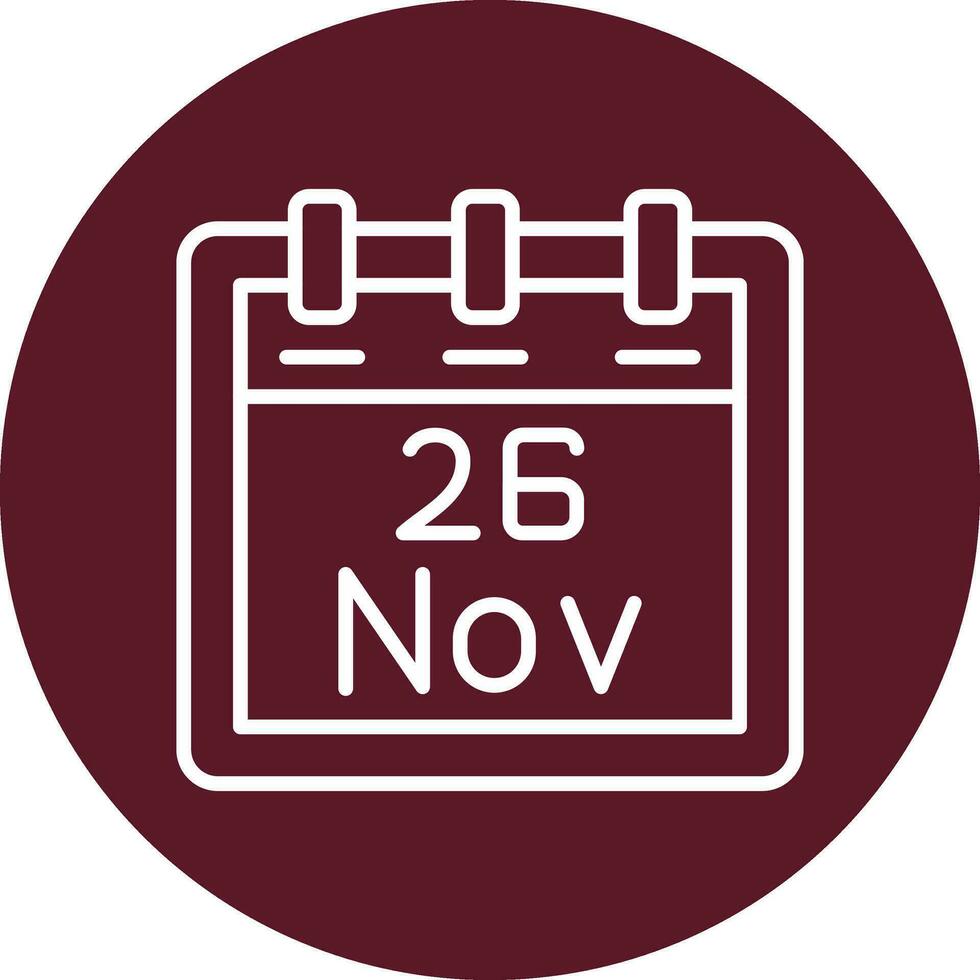 November 26 Vector Icon
