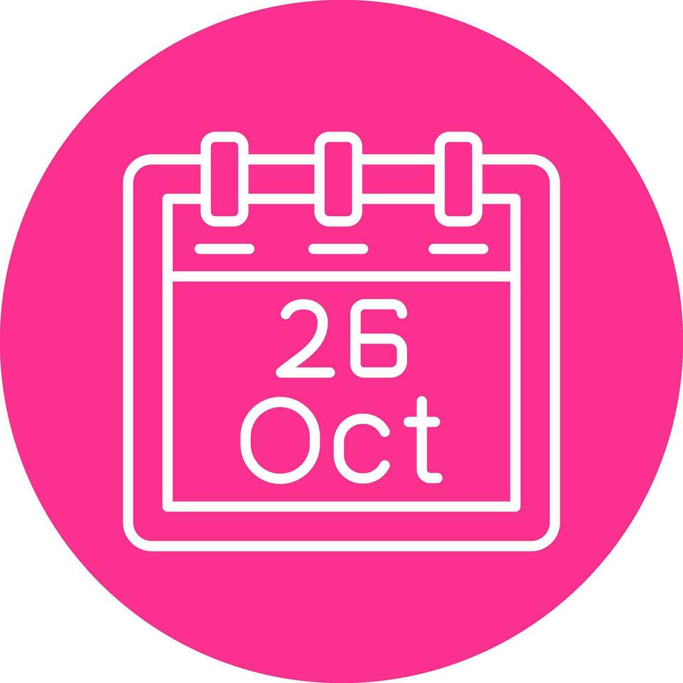 October 26 Vector Icon