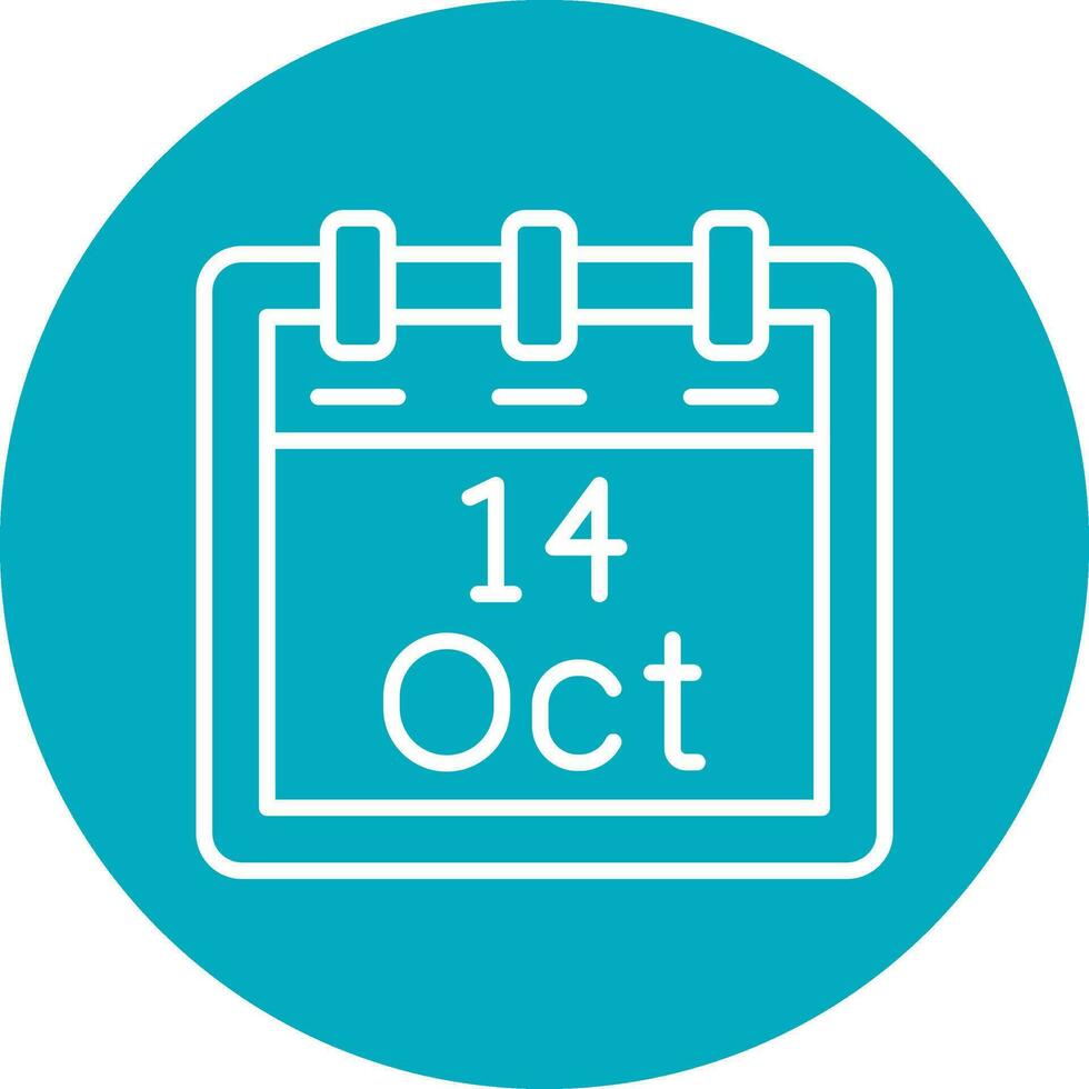 October 14 Vector Icon