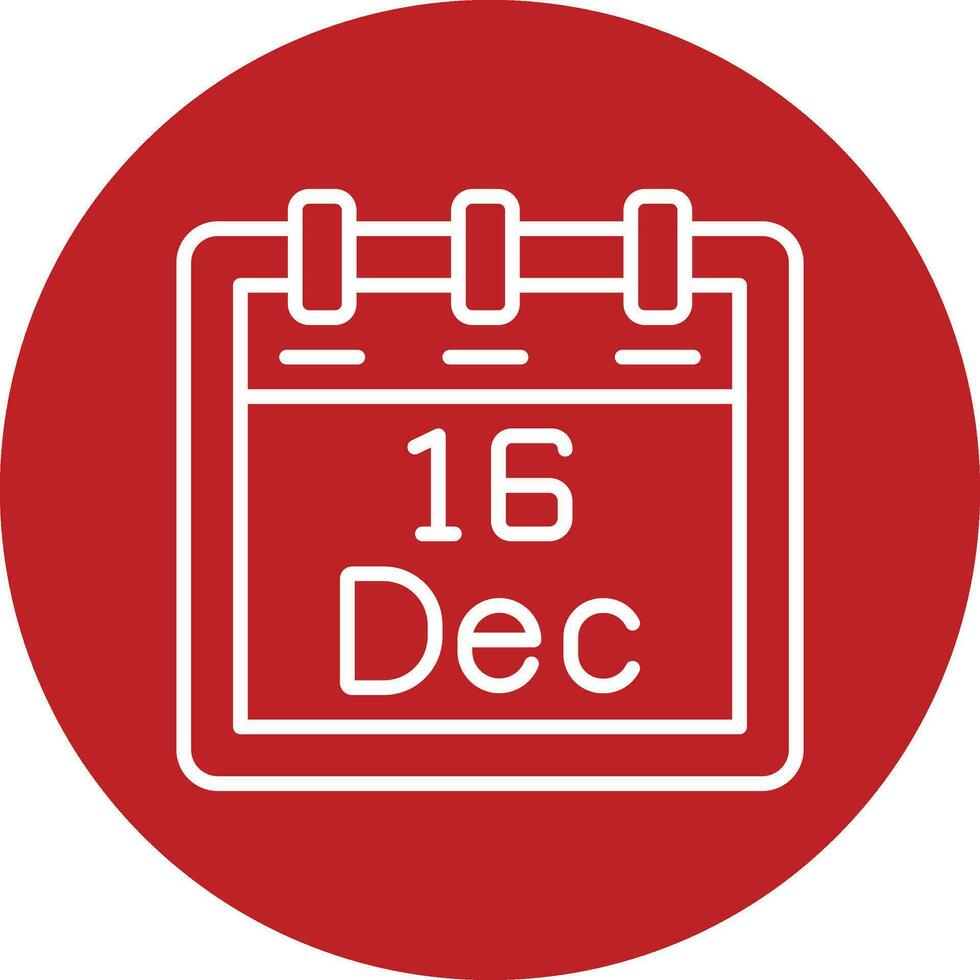 December 16 Vector Icon