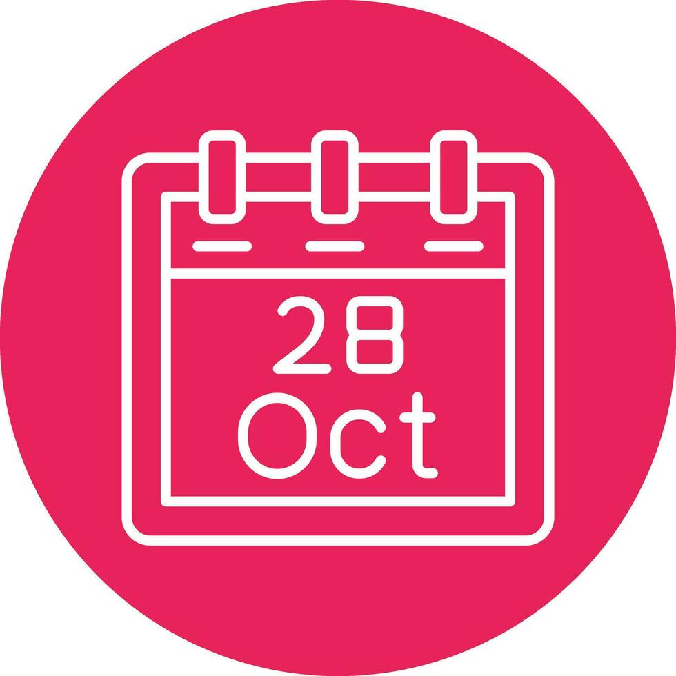 October 28 Vector Icon