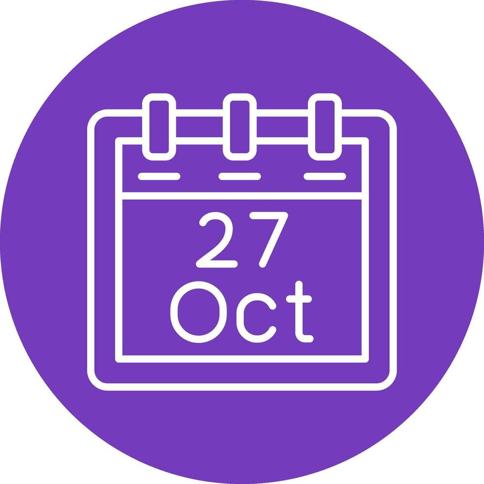 October 27 Vector Icon