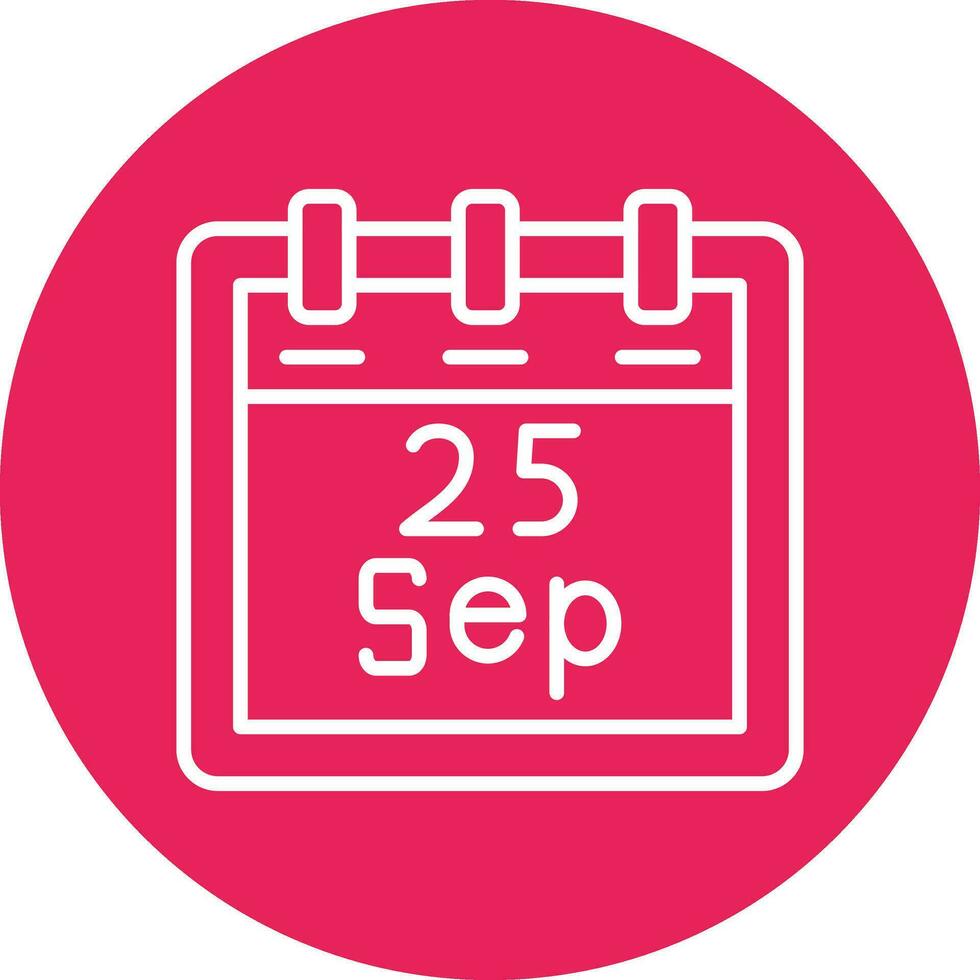 September 25 Vector Icon
