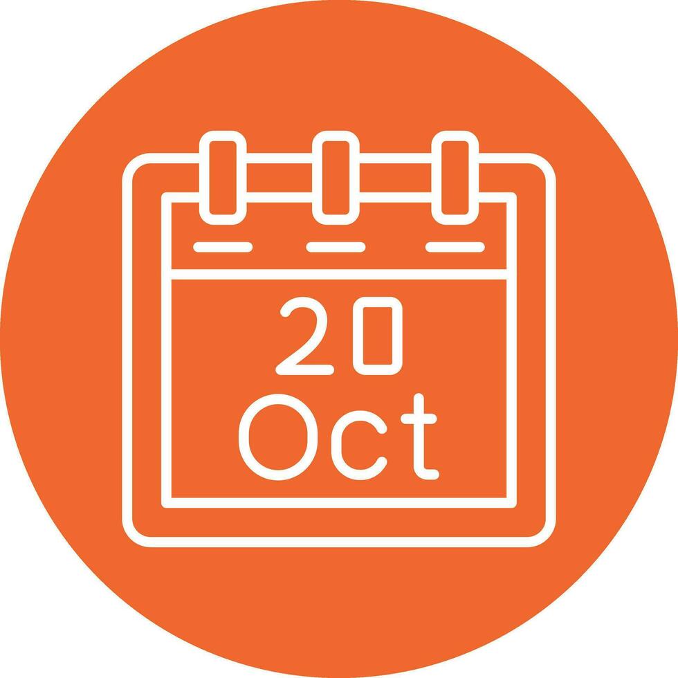 October 20 Vector Icon