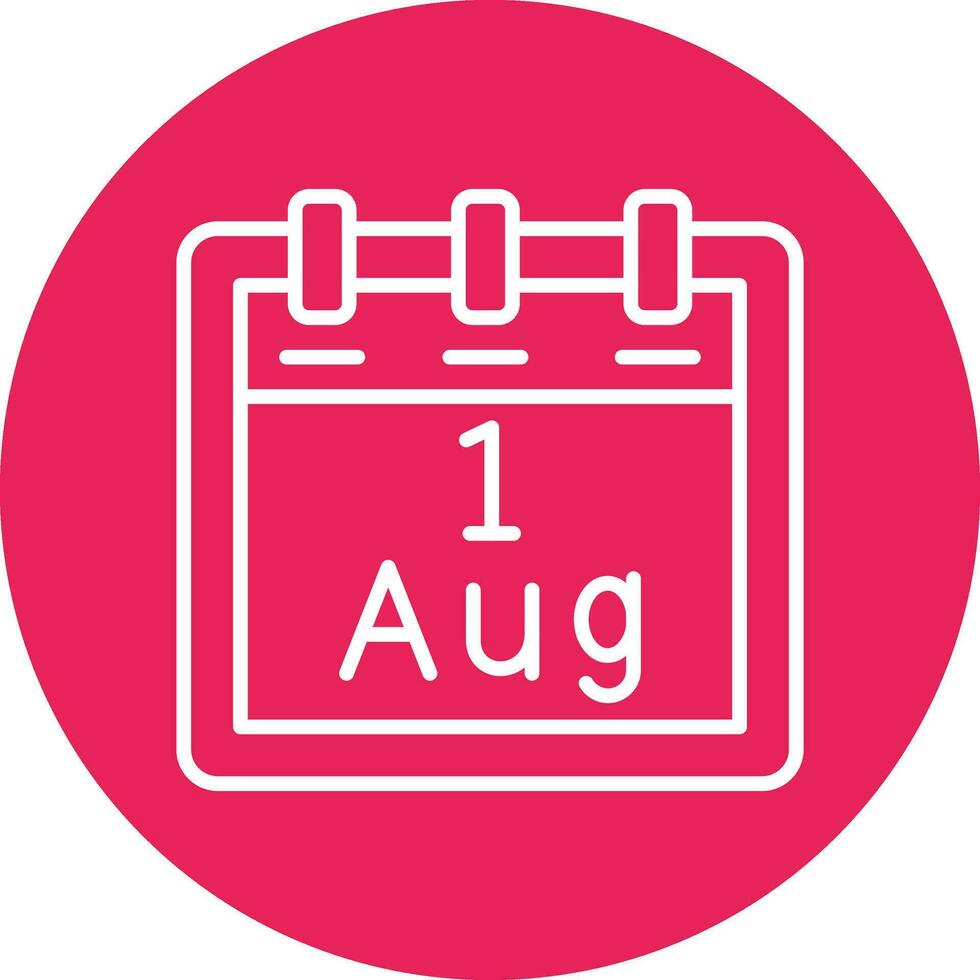 August 1 Vector Icon