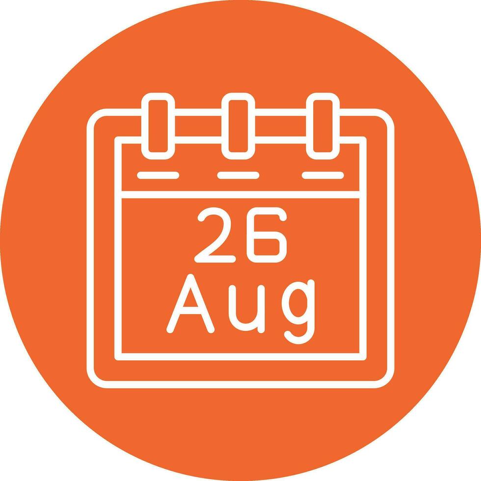 August 26 Vector Icon
