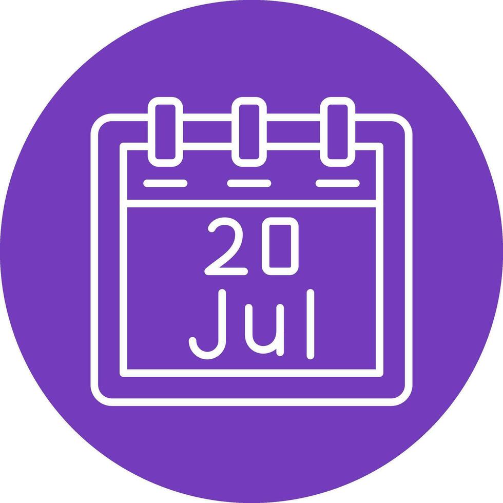 July 20 Vector Icon
