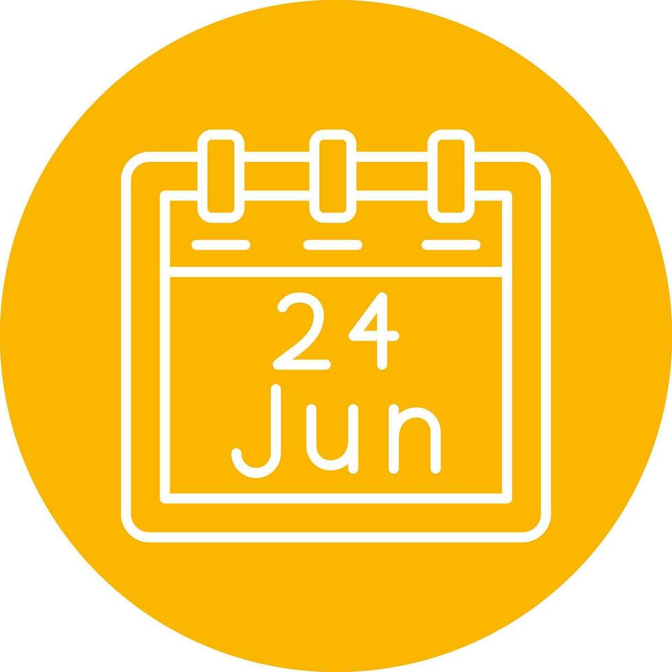 June 24 Vector Icon