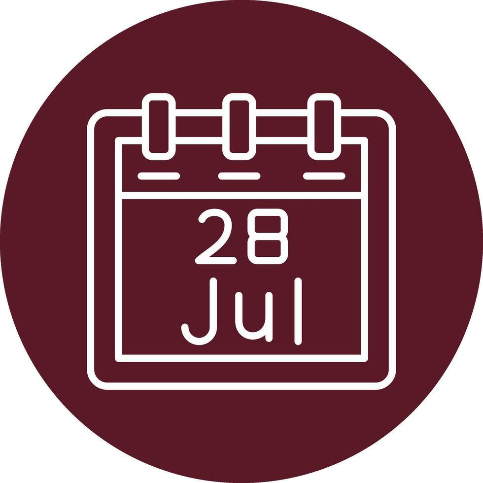 July 28 Vector Icon