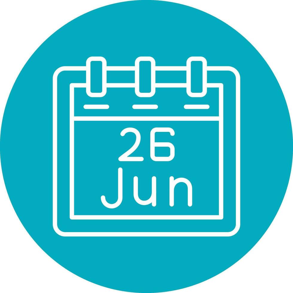 June 26 Vector Icon