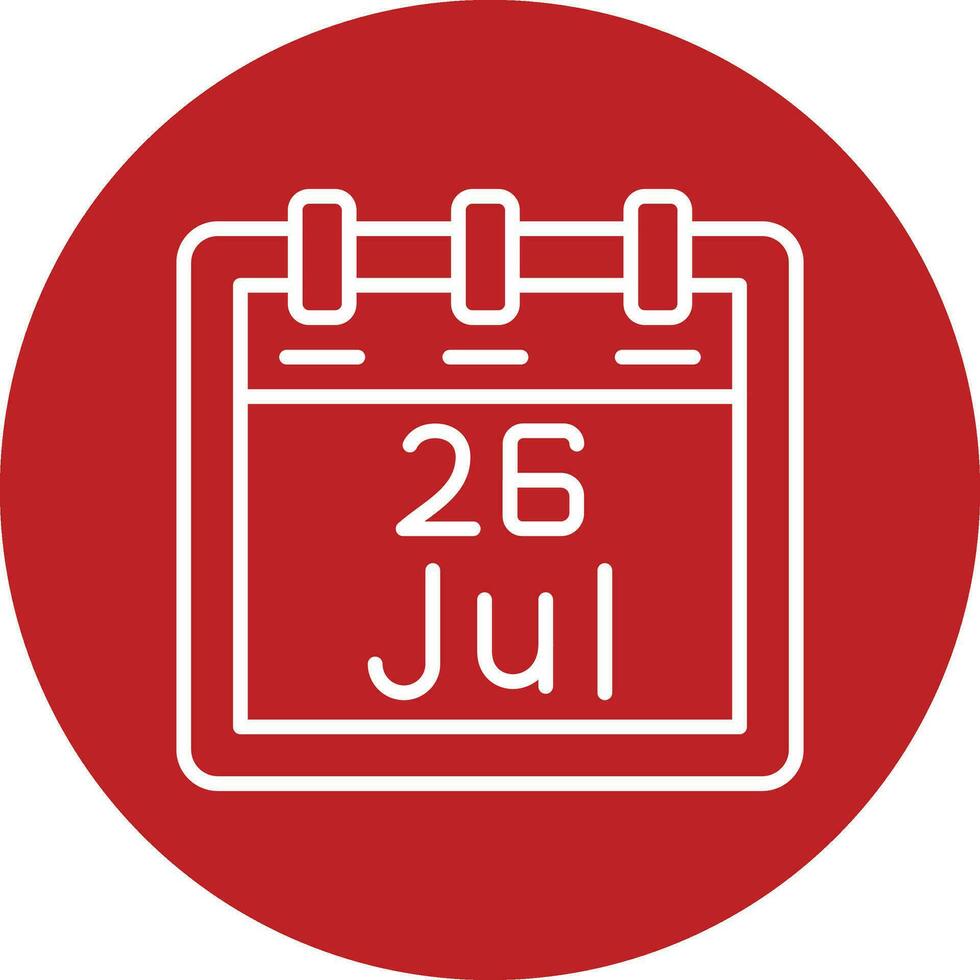 July 26 Vector Icon